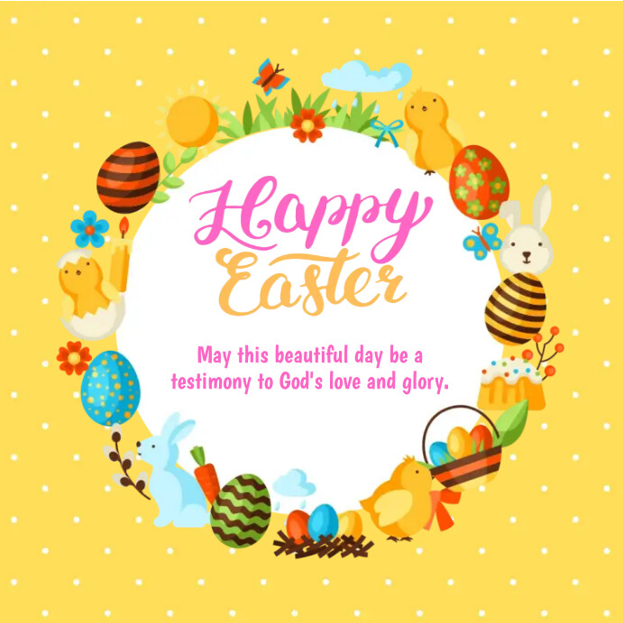Happy Easter Poster Template PosterMyWall