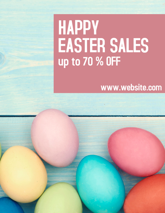 happy easter sale advertisement flyer Template | PosterMyWall
