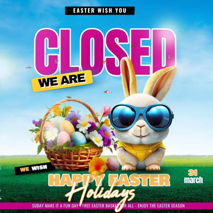 Happy Easter social media post Template | PosterMyWall