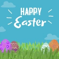 Happy Easter Square Video template