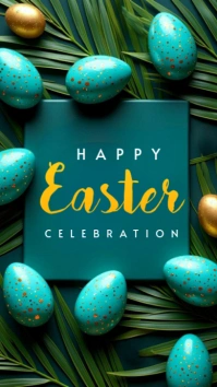 Happy Easter template design 2025 Indaba yaku-Instagram