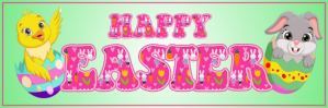 Happy Easter template Заголовок Twitter