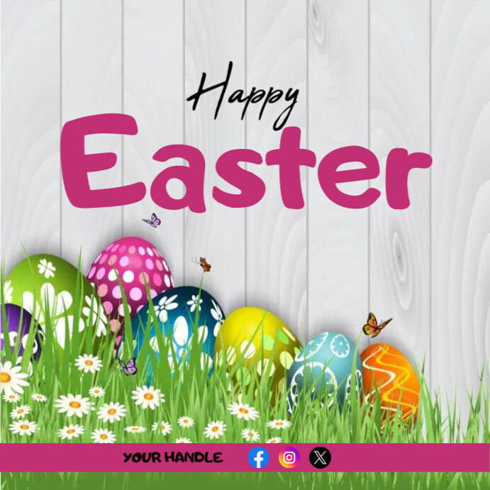 Happy Easter template Instagram 帖子