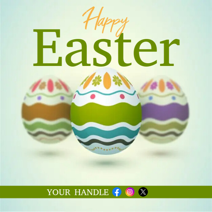 Happy Easter template Instagram 帖子