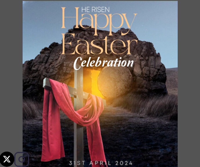 Happy easter template 中矩形广告