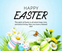 Happy Easter templates Rectángulo Mediano