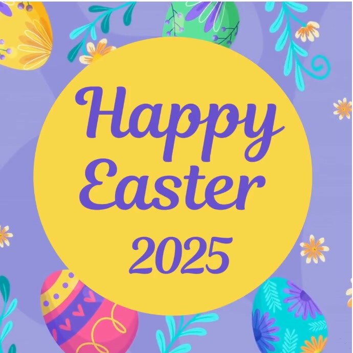 Happy Easter Video 2025 Square (1:1) template