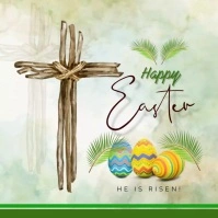 Happy easter video flyer Message Instagram template