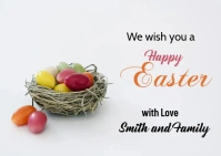 Happy Easter Greeting card Открытка template