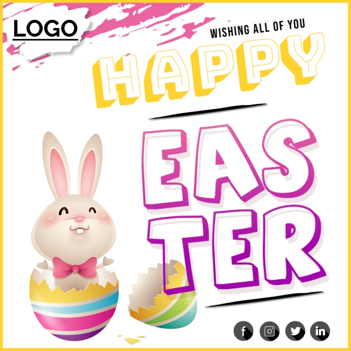 Happy Easter Wishes Instagram Post Ad Templat Template | PosterMyWall