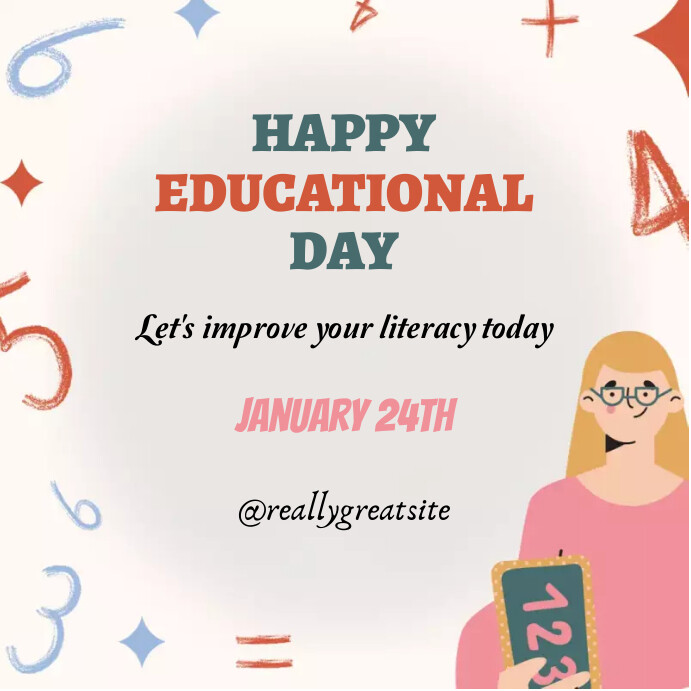 Happy Educational Day Template | PosterMyWall