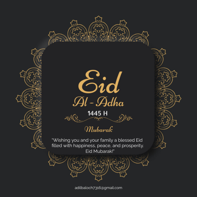 Happy Eid Al Adah Publicação no Instagram template