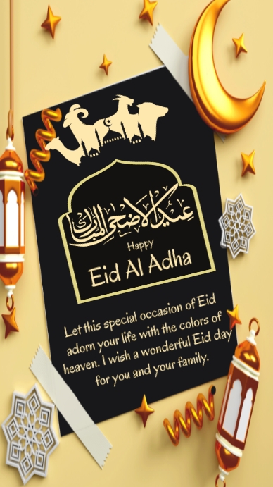 happy eid al adha, Eid al adha Mubarak (2) Instagram Story template
