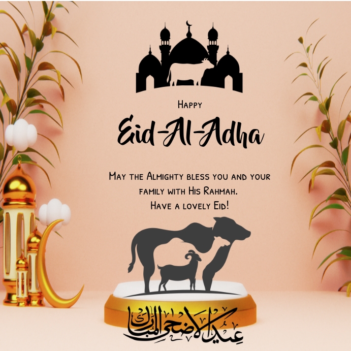 happy eid al adha,eid al adha mubarak (1) Instagram Post template