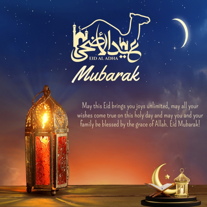 happy eid al adha,eid al adha Mubarak (2) Instagram Post template