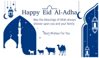 happy Eid Al adha แท็ก template