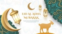 Happy Eid Al Adha Mubarak Video Greeting Ecrã digital (16:9) template