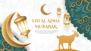 Happy Eid Al Adha Mubarak Video Greeting Digital Display (16:9) template