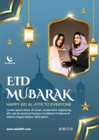 Happy Eid Al-Fitr A4 template