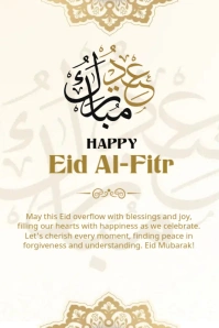 happy eid al fitr mubarak Poster template