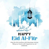 happy eid al fitr mubarak Publicação no Instagram template