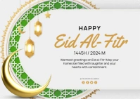 Happy Eid Al-Fitr Postcard template