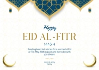 Happy Eid Al-Fitr Postcard Carte postale template