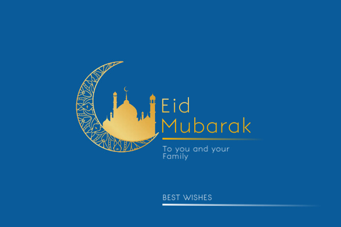 Happy Eid Mubarak Best Wishes Template Postermywall