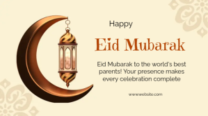 Happy eid Mubarak celebration Præsentation (16:9) template