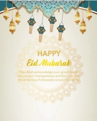 happy Eid Mubarak Instagram Portrait template