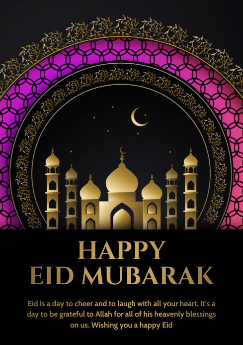 FLYAB Poster Decorativo Dell'Avvento Con Conto Alla Rovescia Per Eid Mubarak