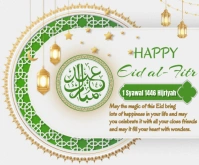 Happy eid-ul-fitr template 2025 Medium Rectangle