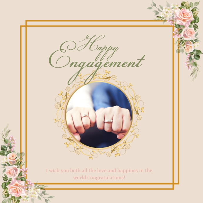 Engagment Poster Example Happy Engagement Template | PosterMyWall
