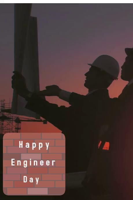 Happy Engineers Day Poster template