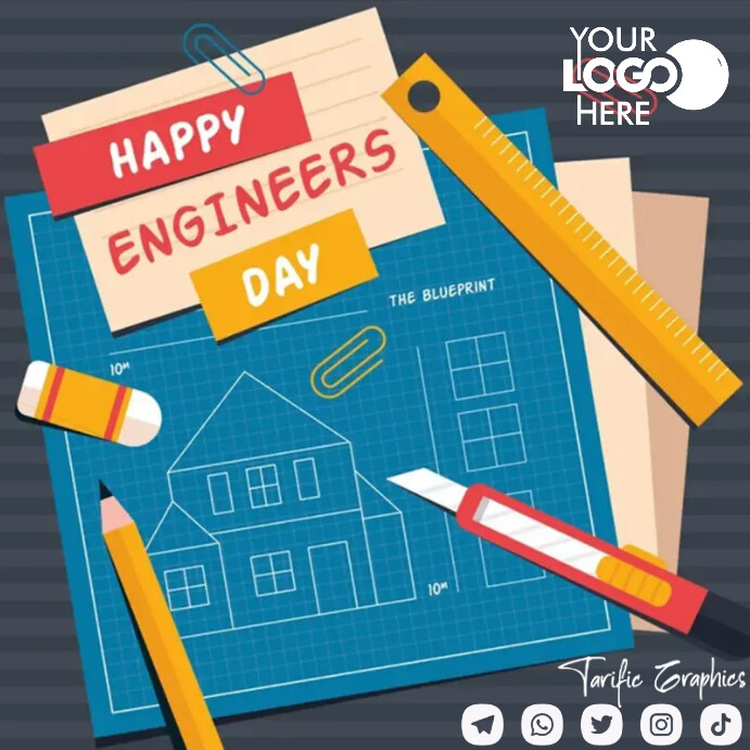 happy engineers day Instagram Post template