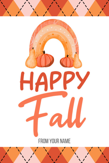 Happy Fall gift tag Template | PosterMyWall