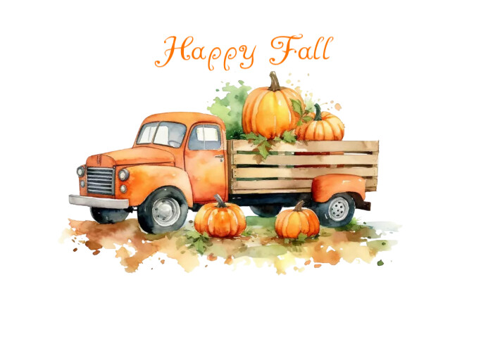 Happy Fall Greeting Card Template | PosterMyWall