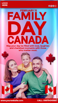 Happy Family Day Canada Instagram Story template