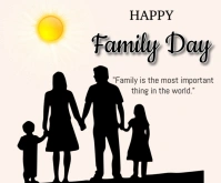 Happy family day 中矩形广告 template