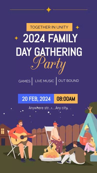 Happy Family Gathering Party Flyer Template | PosterMyWall