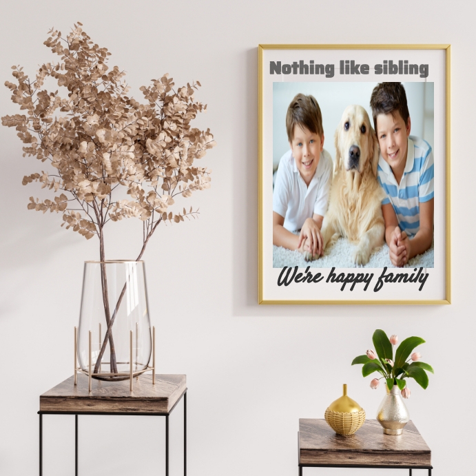 Happy family poster Wpis na Instagrama template