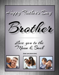 Happy Father's Day Brother Plakkaat/Muurbord template