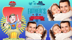 Happy Father's Day Collage Template Digitalt display (16:9)