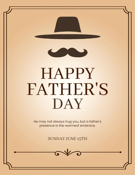 Happy Father's Day ใบปลิว (US Letter) template
