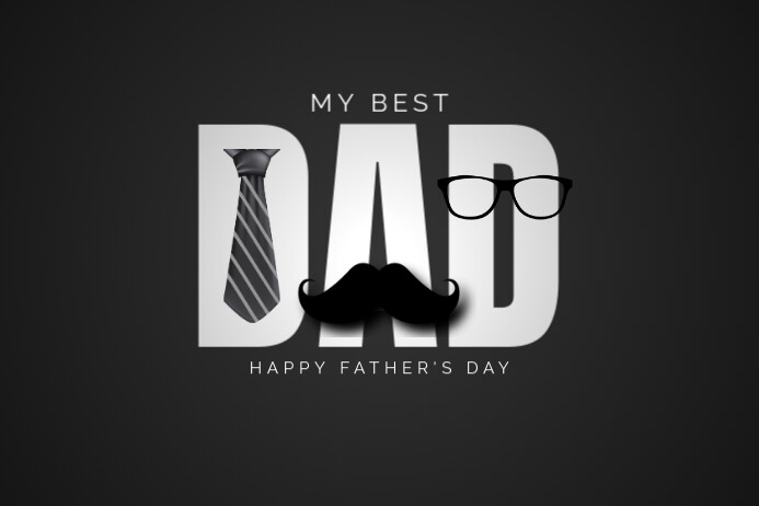 Happy Father's Day Rótulo template