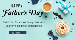 Turquesa Father's Day Celebration Facebook begivenhed cover Template