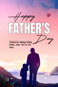 Happy Father's Day Banner 4 × 6 Fuß template