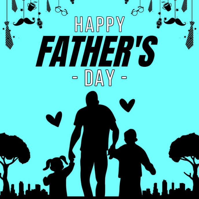 Happy father's day Album Omslag template