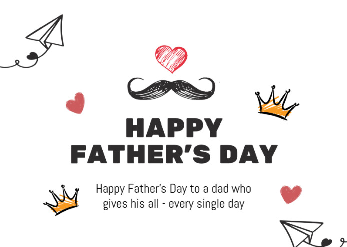 Happy father's day ไปรษณียบัตร template