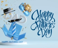 Happy Father's Day Medium Rectangle template